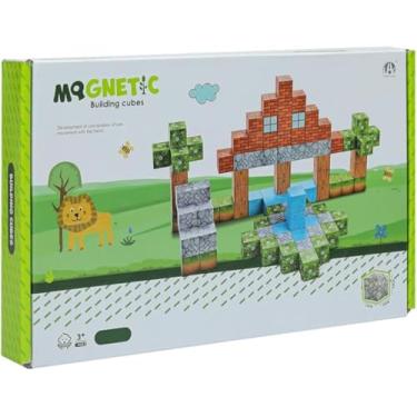Imagem de Kit 88 Blocos Magnéticos De Montar Construção Brinquedo Educativo MAGNETIC