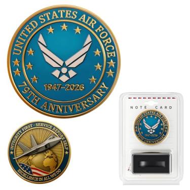 Imagem de U.S. Air Force Prayer Commemorative 1.77" High-Relief Zinc Alloy Collectible with Gift Box, Protective Capsule, Display Stand & Info Card – Airman and Veteran Keepsake (Air Force)
