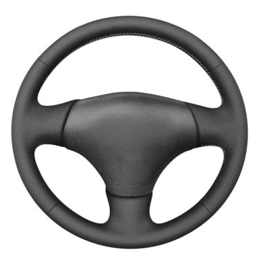 Imagem de MEWANT Capa de volante de carro costurada à mão para Mazda MX-5 MX5 Miata NB 1999-2005 / Protege5 2002-2003 / RX-7 2001-2002 Acessórios de volante