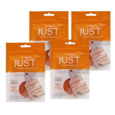 Imagem de Kit Petisco Just Steak de Frango Caes Gatos 55g 4 unidades - GERMANHAR