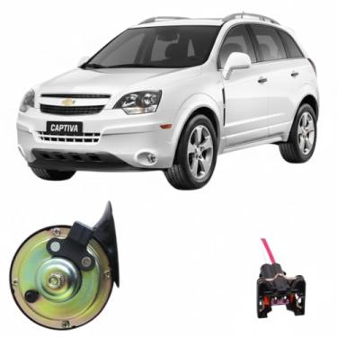 Imagem de BUZINA AUTOMOTIVA CARACOL 12V (2 PINOS) COM CONECTOR PARA CAPTIVA 2008 >2017 - TIGER AUTO
