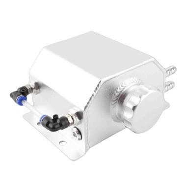 Imagem de Semme Captura de óleo de Motor de Carro Universal Pode Tanque Reservatório 1L Kit de Captura de óleo de Alumínio de Alto Desempenho para a Maioria Dos Carros Prata Preto Opcional