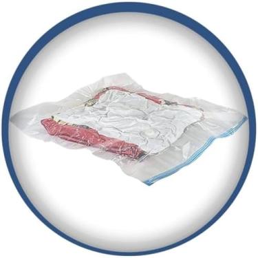 Imagem de Saco plastico para roupas e armazenamento a vacuo, pratico, compacto, util, 50cm, novo