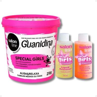 Imagem de Kit Salon Line Special Girls Guanidina: Base Relaxante, Shampoo Neutra