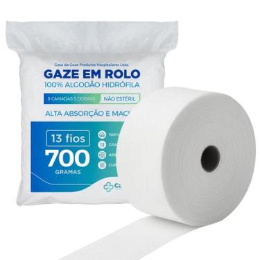 Imagem de Compressa de Gaze Hidrófila em Rolo Tipo Queijo 700g 13 Fios - ALBAMED