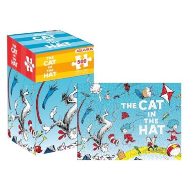 Imagem de Aquarius Quebra-cabeça Dr. Seuss O Gato no Chapéu de 500 peças – Quebra-cabeça de livro infantil clássico para adultos e crianças, oficialmente licenciado pelo Dr. Seuss colecionável