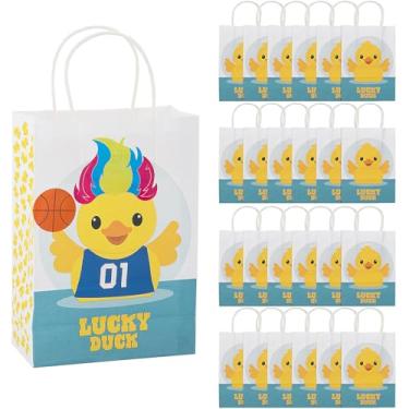 Imagem de Sacos de presente de papel Kraft de borracha média de 16 cm x 23 cm - 24 peças