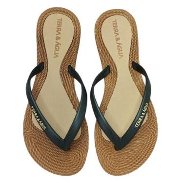 Imagem de Chinelo Feminino Terra E Agua Conforto 260900 - Terra & Água, Preto, C