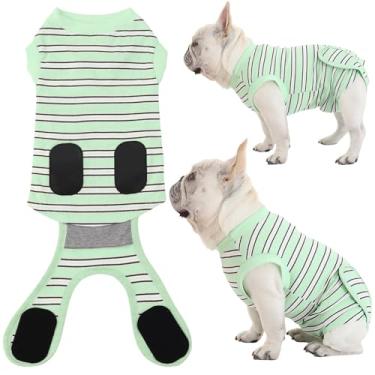 Imagem de Traje de recuperação para cães, traje de recuperação de cirurgia para cães, macacão macio para cirurgia feminina, traje de recuperação cirúrgica alternativa de cone de cachorro, terno de feridas