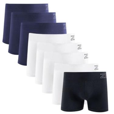 Imagem de Kit 8 Cuecas Boxer Zee Rucci Microfibra Poliamida Sem Costura, Sortido