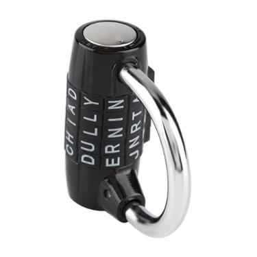 Imagem de Fechadura De Combinação De 5 Dígitos, Cadeado De 5 Letras, Cadeado à Prova D'água Para Armário De Escola, Academia, Cerca, Caixa De Ferramentas, Armário De Armazenamento(Preto)