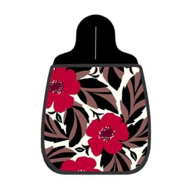 Imagem de Lixeira De Carro Organizador Lixinhocar Floral Vermelho e Preto