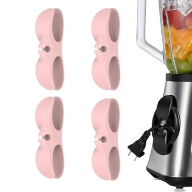 Imagem de 4 clipes organizadores de cabos – gerenciamento eficiente de fios de utensílios de cozinha, envoltório seguro de cabos para fritadeiras e cafeteiras, organizador de cabos de eletrodomésticos