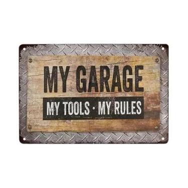 Imagem de Placa De Metal Vintage De Peças De Carro Para Decoração De Parede De G