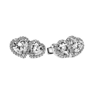 Imagem de Colar Com Anel Em Forma De Coração Com Laço Em Prata 925 Para Mulheres