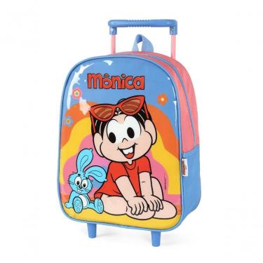 Imagem de Mochila Com Rodas Turma Da Monica Azul - único Azul