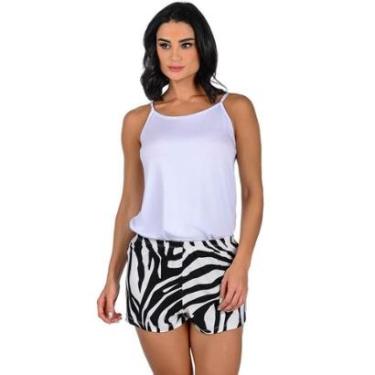 Imagem de Short Doll Feminino Estampado Com Alça Fina-Feminino