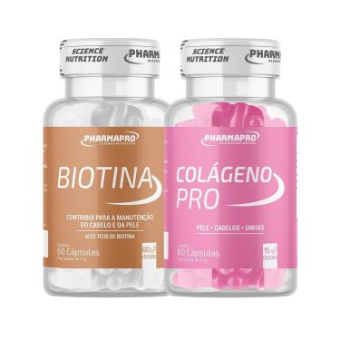 Imagem de Kit Biotina Colágeno Pro Pharmapro – Suplemento Vitamínico 120 Cápsulas-Unissex