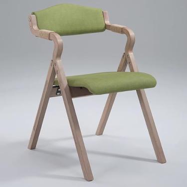 Imagem de Cadeiras dobráveis modernas de madeira, cadeiras de jantar empilháveis para uso interno, cadeira retrô para eventos, escritório, D, 49 x 59 x 77 cm (19 x 23 x 30 polegadas)