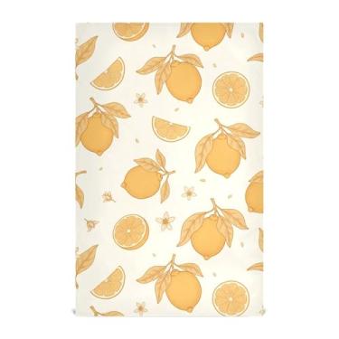 Imagem de Burbuja Pacote com 4 toalhas de cozinha de limão, panos de prato absorventes reutilizáveis de microfibra para secagem e limpeza, 45 x 71 cm