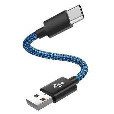 Imagem de VOTY Cabo carregador USB-C curto de 1,5 m para Motorola Moto G Fast/G Power/G Stylus, G8/G7/G6, Z3/Z2 Play/Z Droid Force, cabo de carregamento USB tipo C trançado