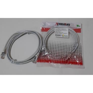 Imagem de Cabo de Rede Pronto Cat5e RJ45M/RJ45M. Cat 5e 4x24 AWG. Padrão: 568-A. Tamanho: 2,00 Metros. Cabo Paralelo, duas pontas