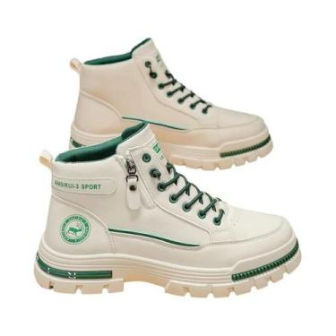 Imagem de Botas De Trabalho Masculinas De Cano Médio Com Zíper Para Atividades A