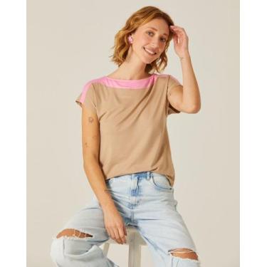 Imagem de Blusa Básica Feminina Decote Canoa Em Viscose Stretch - Malwee, Marrom