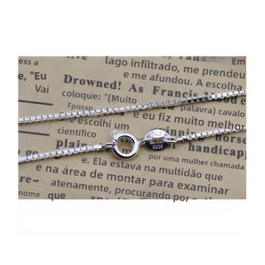 Imagem de Colar De Cadeia Em Prata Esterlina 925 De 0,8mm Para Mulheres, Meninas