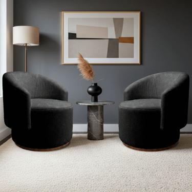 Imagem de Kit 02 Poltrona Decorativa Orgânica Espanha Para Sala Bouclê