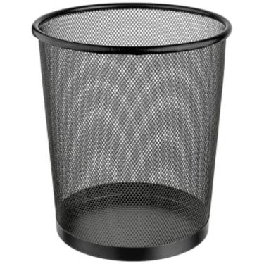 Imagem de Lixeira De Ferro Redonda Preta 8,5 Litros - Or98010 - Ordene