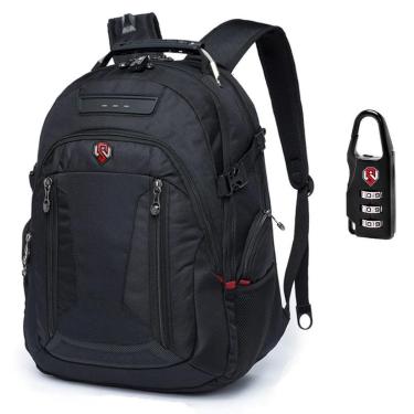 Imagem de Mochila Executiva Masculina Notebook Laptop Reforçada Cabo Aço Cadeado Moderna 37L-Unissex