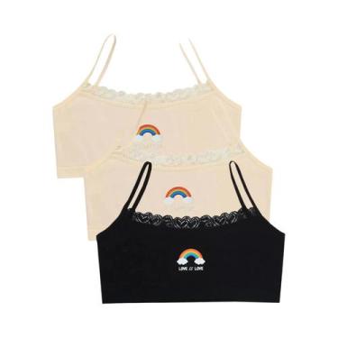 Imagem de Sutiãs De Treinamento Pequenos Com Estampa De Arco-Íris Para Meninas A
