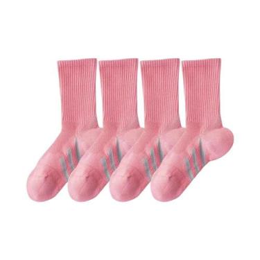 Imagem de Meias De Cano Médio Com Suporte Para Arco E Amortecimento Espesso Para