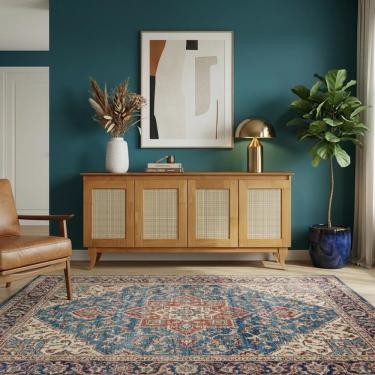 Imagem de Buffet Aparador Tela 4 Portas Madeira Deltan Imbuia