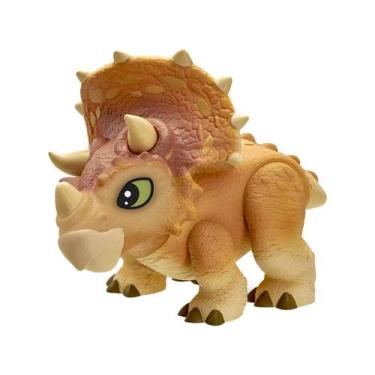 Imagem de Dinossauro Triceratops Vinil Boneco Jurassic World Baby - Pupee, Color