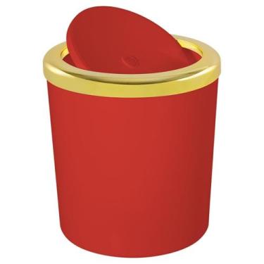 Imagem de Lixeira 5 Litros Para Banheiro Lavabo Cozinha Outlet Wp Connect Fora D