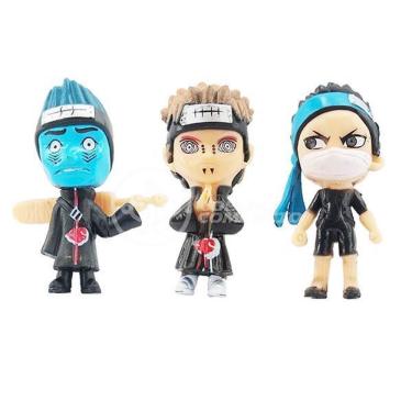 Imagem de Kit de Bonecos Figure Naruto Akatsuki Miniaturas 6,5CM Conjunto 6 Personagens em Vinyl Smart Bracelet