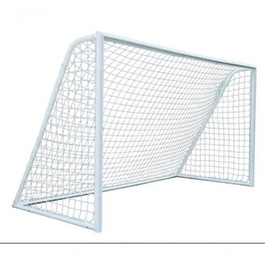 Imagem de Rede para Gol de Futsal Par Rede Gol Futsal Futebol de Salão Fio 4mm Polietileno anti-UV Branco