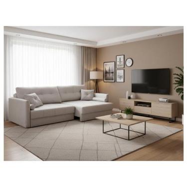 Imagem de Sofá 3 Lugares Retrátil Reclinável Linho Urban Next Sofás, Cinza, 5 lu