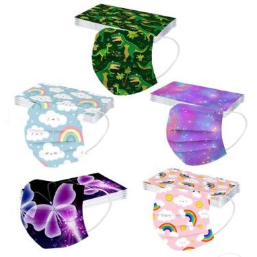 Imagem de Máscara infantil infantil Máscara facial descartável Industrial 3ply E