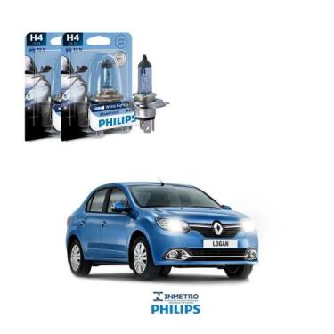 Imagem de Lâmpadas Farol RENAULT  Logan Philips H4 BlueVision