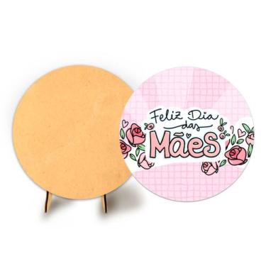 Imagem de Painel Festa Sublimado Veste Fácil 1,50m Dia Das Mães + Suporte MDF - 