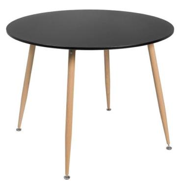 Imagem de Mesa Redonda Jantar Cozinha Varanda Clarice 100 Cm - Preto - Laraz