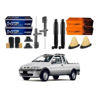 Imagem de Kit Amortecedor Dianteiro Traseiro Strada 1.5 2001 A 2004 - Cofap