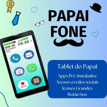 Imagem de Tablet papaifone 3g 32gb dual tela 7 botão sos faz ligação - MULTILASE