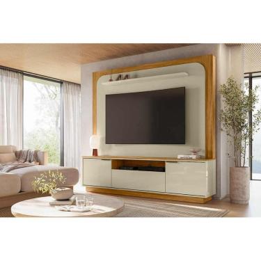 Imagem de Rack com Painel Nilo para TV de até 75 polegadas - Cumaru Opala - Madetec