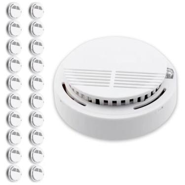 Imagem de Detector de Fumaca Kit 20 Uni 85db Incendio Fogo Alarme Sensor Fotoele