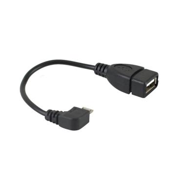 Imagem de Cabo OTG Micro USB X USB 2.0 Evus C-076 para Dados e Carga 15cm com Plug Metálico