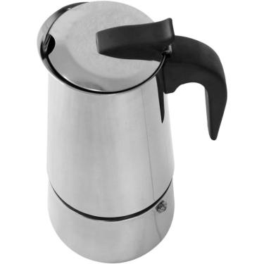 Imagem de Cafeteira Italiana Inox Premium para 6 Xícaras para Preparar Café Encorpado em Aço Polido Fratelli